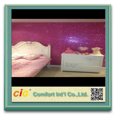 Yumuşak Glitter Wallpaper PU Suni Deri Ana Sayfa Duvar Süsleme Kumaş Malzemesi Çok Renkli