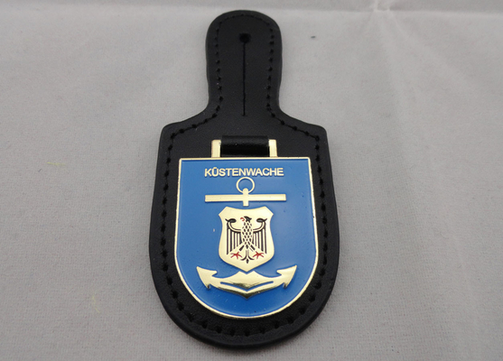 Moda HUSTENWACHE PU deri Pocket rozet promosyon hediye için özelleştirilmiş.