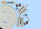 Beyaz Hijyenik 45GSM% 100 Rayon Sıkıştırılmış kağıt maske Yüz Maskesi Sayfası