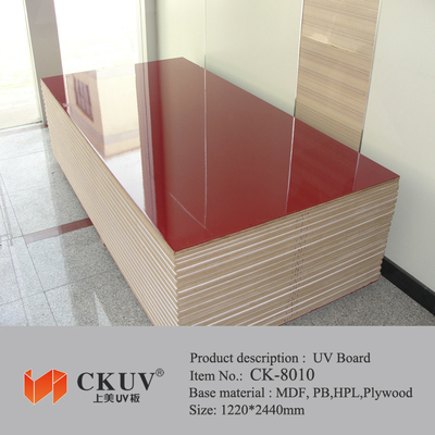 Yeşil / Kırmızı / Mavi Yüzlü Lamine Kayar Kapılar için UV MDF Kurulu Oyma / Bakanlar Kurulu