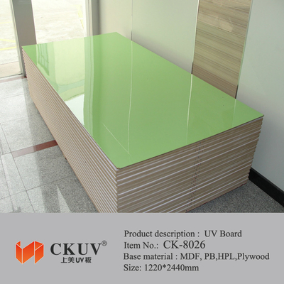 Yeşil / Kırmızı / Mavi Yüzlü Lamine Kayar Kapılar için UV MDF Kurulu Oyma / Bakanlar Kurulu
